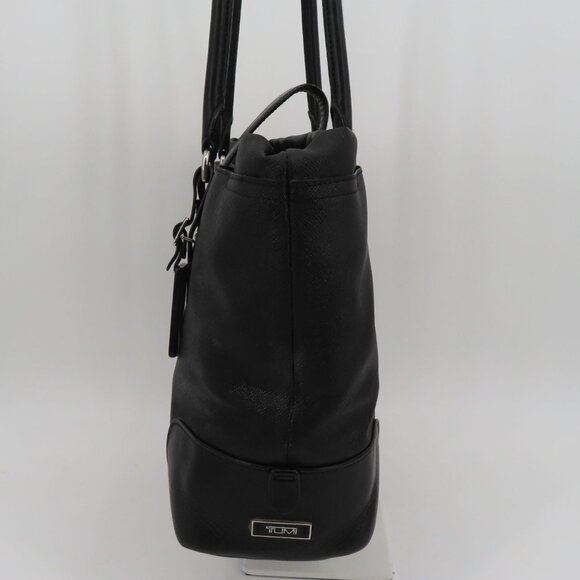 Tumi Villa Turin 73105D2 Black Canvas Work Travel Tote Handbag Purse Bag Commute - Picture 6 of 16
